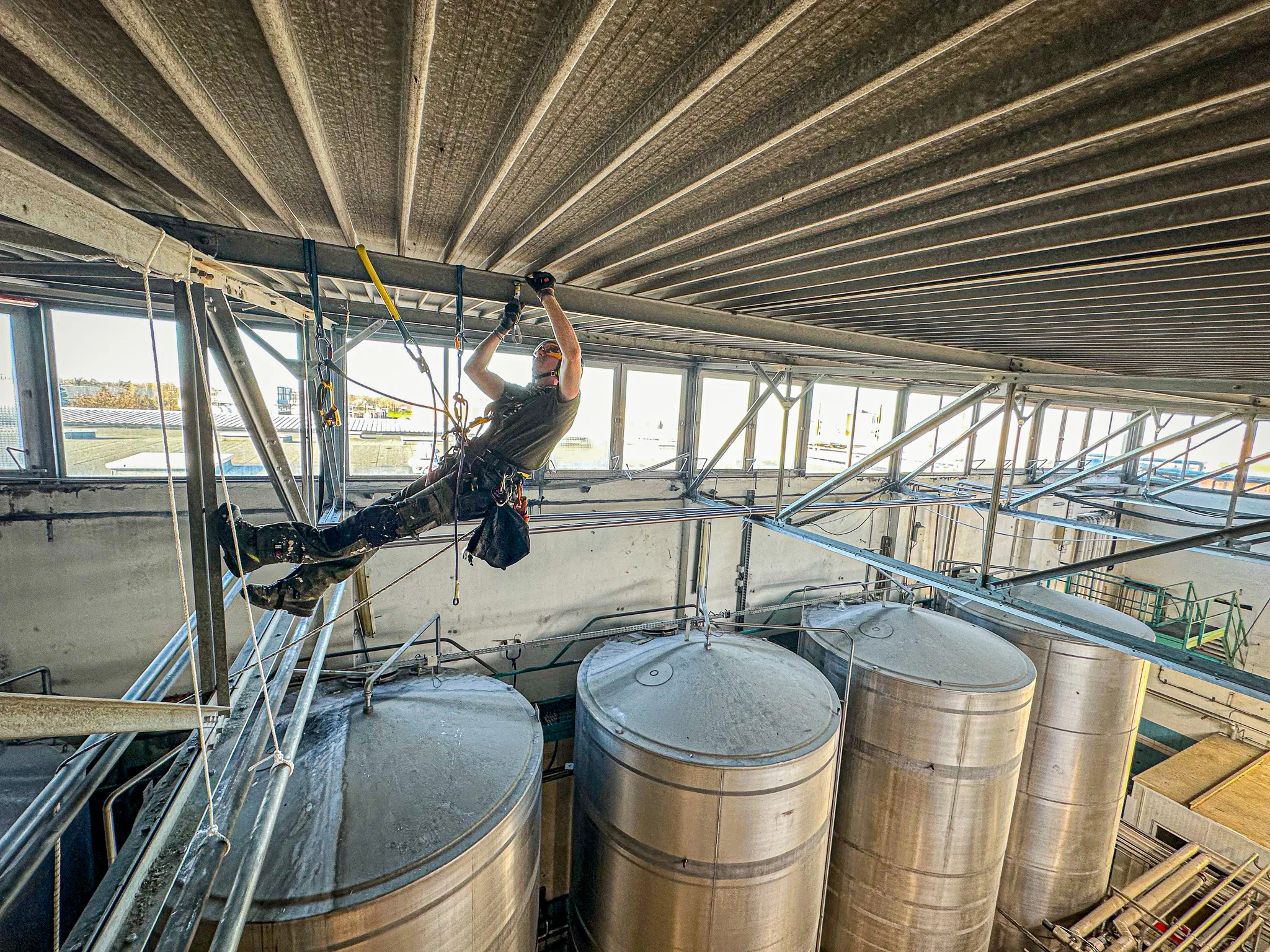 Réseau sprinkler et manutention en site agroalimentaire